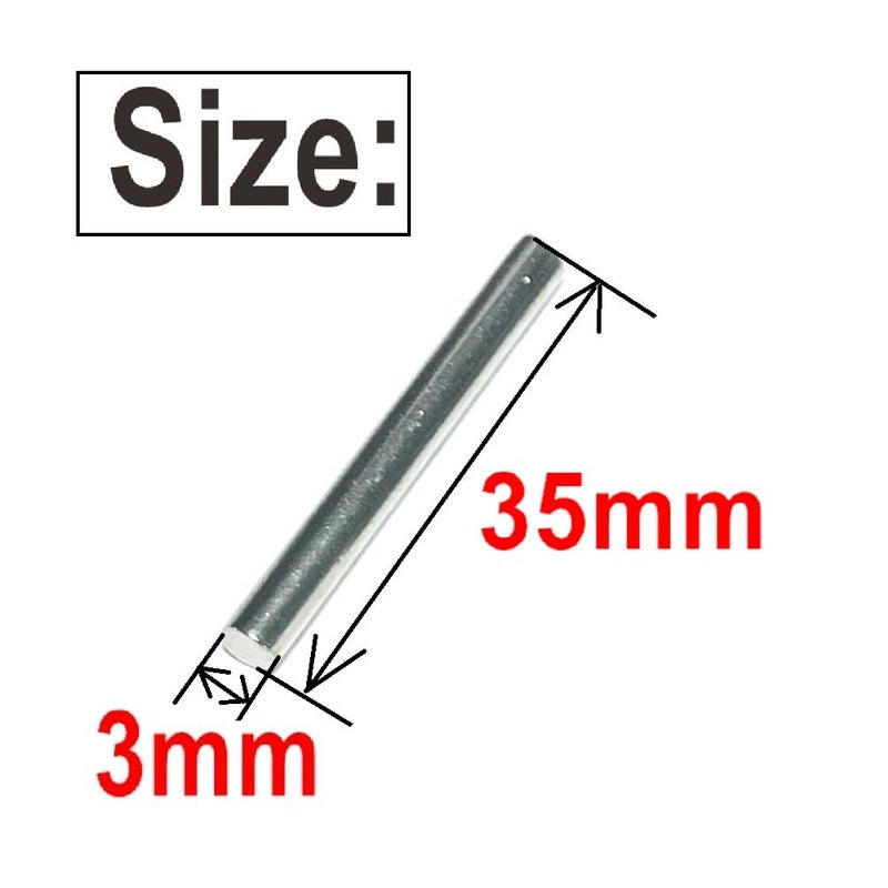 ZDingTech 30pcs 3mm x 35mm Dowel Pins Metal Dowel pins M3 3mm Shelf Pegs,Support Shelves,3mm x 35mm Metal Rod.304 Stainless Steel Wood Bunk Bed pegs - Image 4